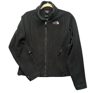 The North Face Jacket Women S Black Fleece Full Zip Mock Collar Pockets Outdoors